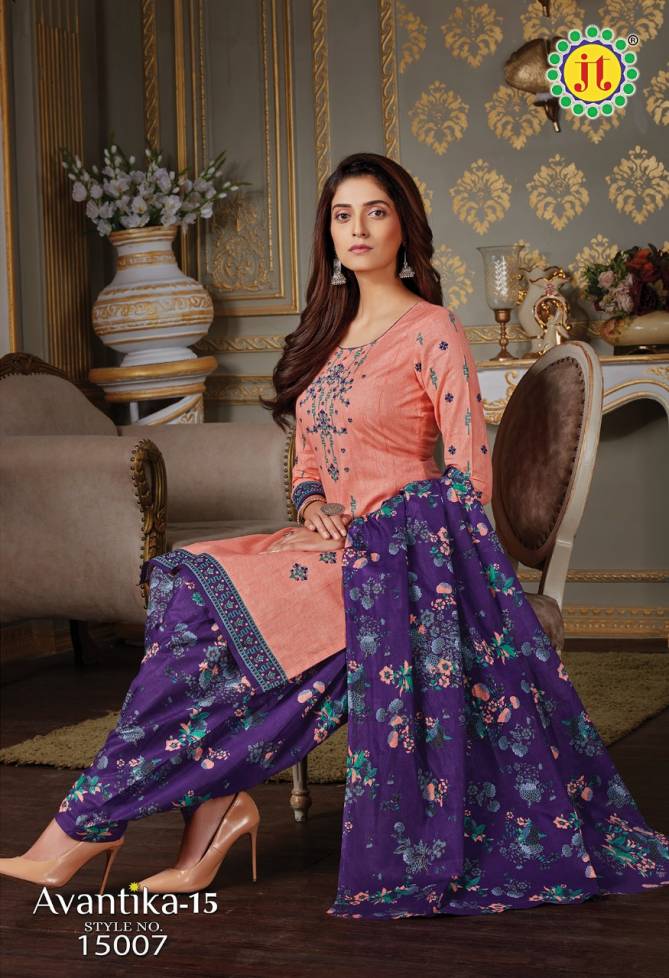 Jt Avantika 15 Printed Cotton Casual Daily Wear Dress Material Collection